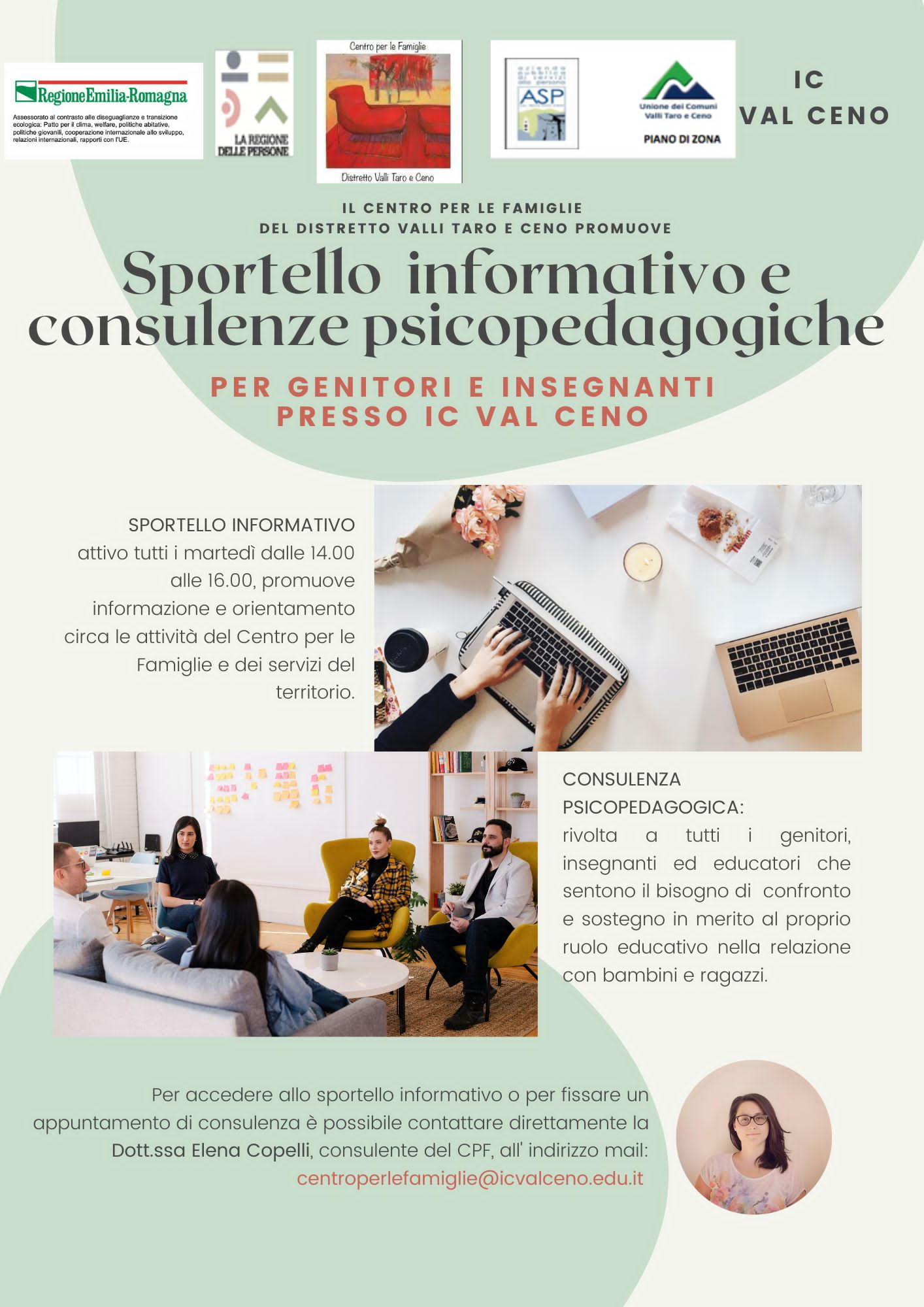 Sportello informativo e consulenze psicopedagogiche (per genitori e insegnanti)