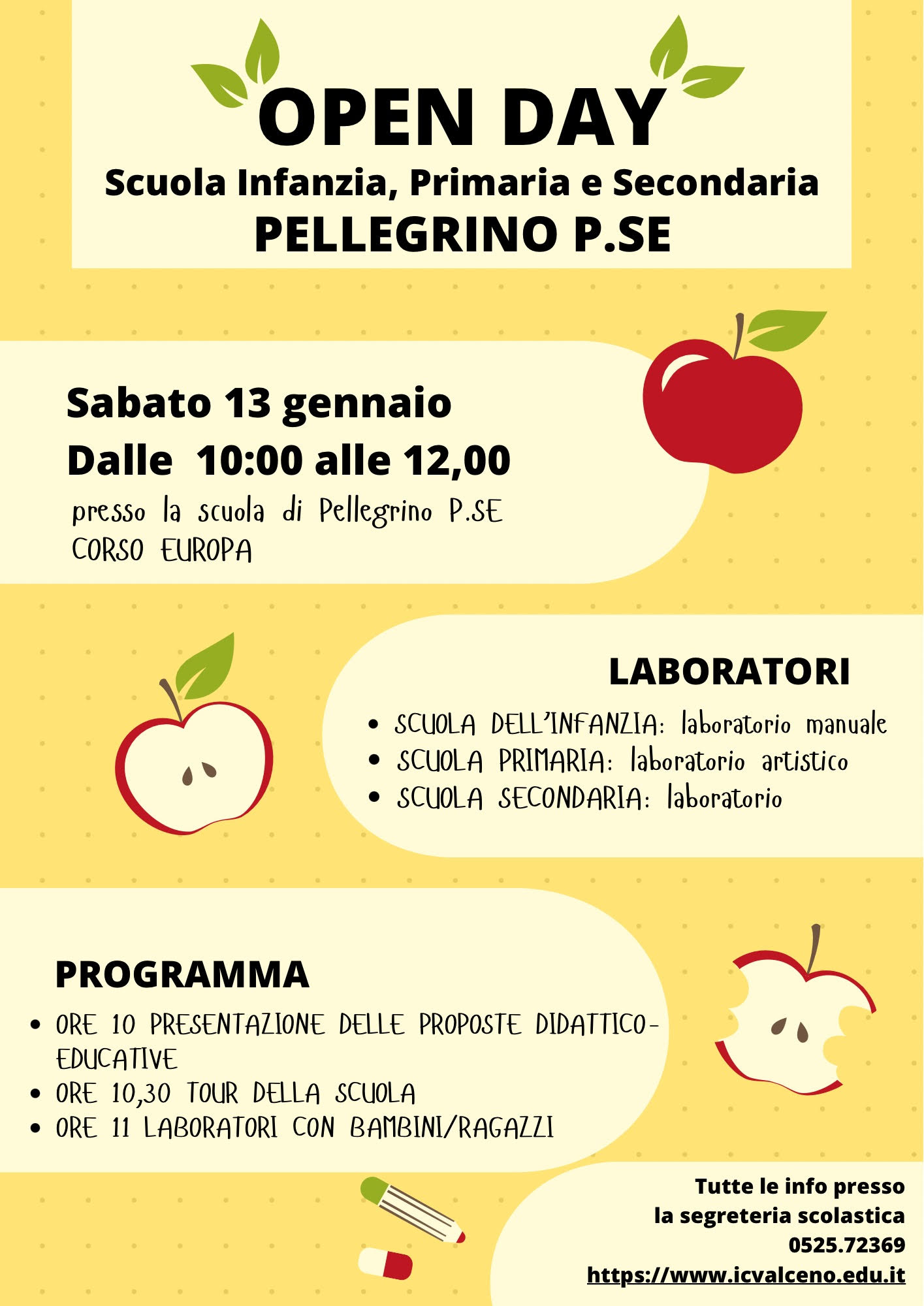 Open Day 2024 – Pellegrino p.se – Scuola dell’infanzia, primaria, secondaria