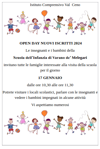 Open Day 2024 – Scuola dell’Infanzia di Varano